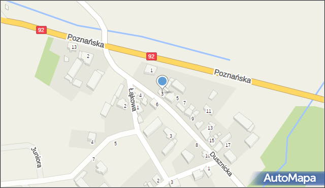 Podrzewie, Dusznicka, 3, mapa Podrzewie