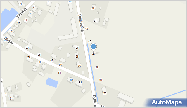 Podrzewie, Dusznicka, 47, mapa Podrzewie