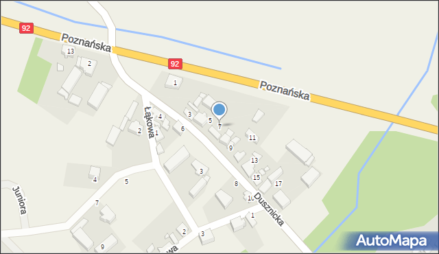 Podrzewie, Dusznicka, 7, mapa Podrzewie