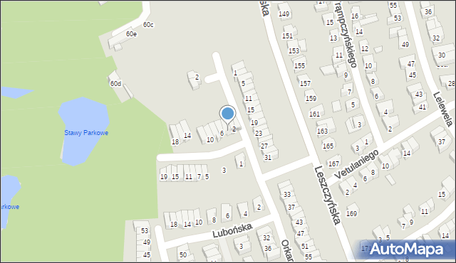 Poznań, Dunikowskiego Ksawerego, 4, mapa Poznania