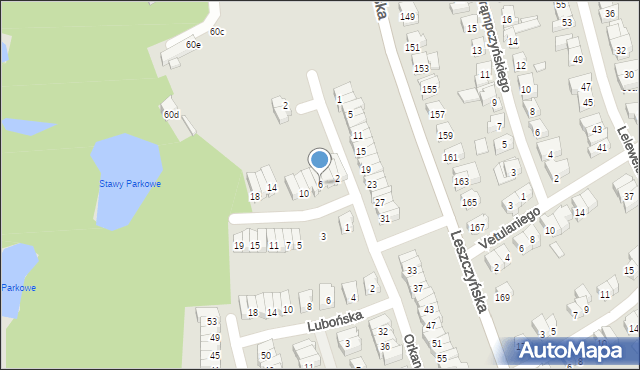 Poznań, Dunikowskiego Ksawerego, 6, mapa Poznania