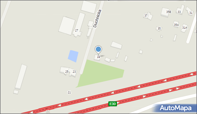 Pruszków, Duchnicka, 14, mapa Pruszków