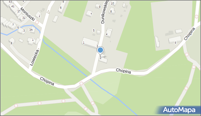 Pszczyna, Dunikowskiego Ksawerego, 2, mapa Pszczyny