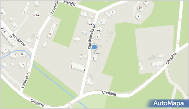 Pszczyna, Dunikowskiego Ksawerego, 6, mapa Pszczyny