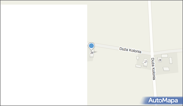 Rosko, Duża Kolonia, 26, mapa Rosko