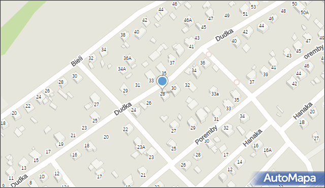 Rybnik, Dudka Maksymiliana, 28, mapa Rybnika