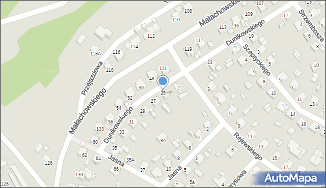 Rybnik, Dunikowskiego Ksawerego, 25, mapa Rybnika