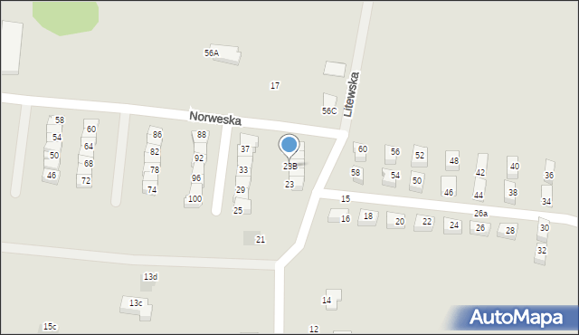 Słupsk, Duńska, 23B, mapa Słupska