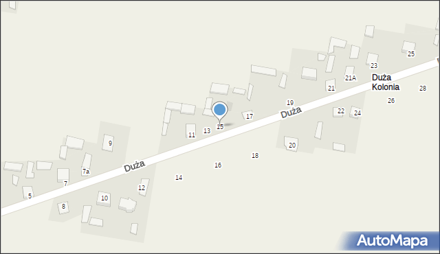 Snochowice, Duża, 15, mapa Snochowice