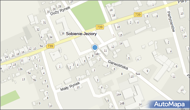 Sobienie-Jeziory, Duży Rynek, 9, mapa Sobienie-Jeziory
