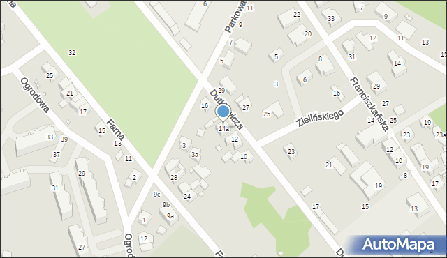 Śrem, Dutkiewicza Józefa, 14a, mapa Śrem