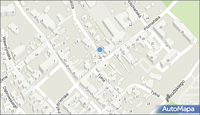 Śrem, Dutkiewicza Józefa, 2a, mapa Śrem