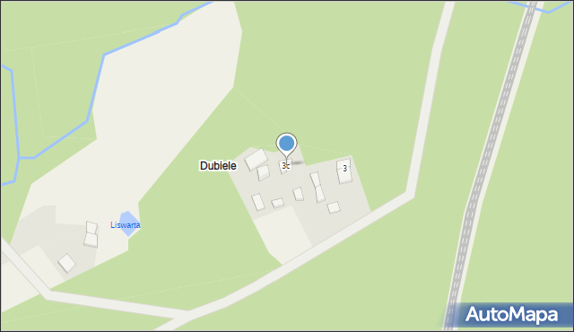 Strzebiń, Dubielowska, 3c, mapa Strzebiń