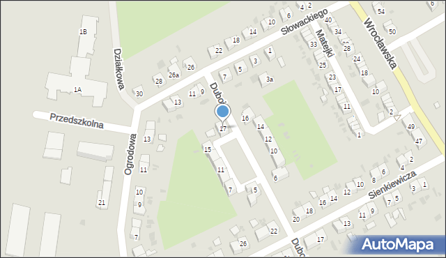 Strzelin, Dubois Stanisława, 17, mapa Strzelin