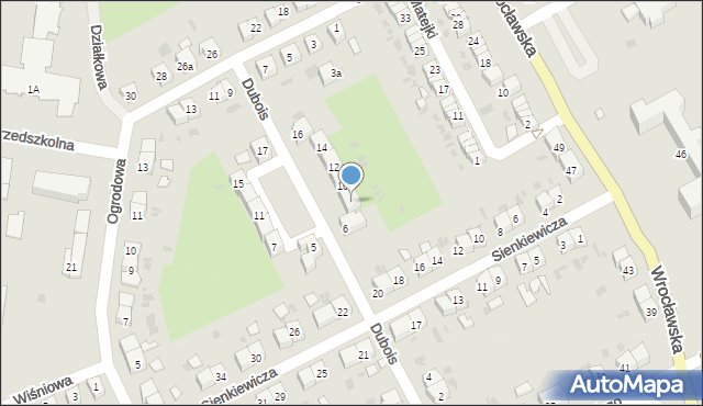 Strzelin, Dubois Stanisława, 8, mapa Strzelin