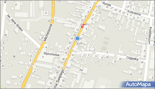 Strzelno, Ducha Świętego, 17, mapa Strzelno