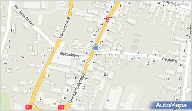 Strzelno, Ducha Świętego, 21, mapa Strzelno