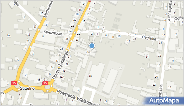 Strzelno, Ducha Świętego, 25b, mapa Strzelno