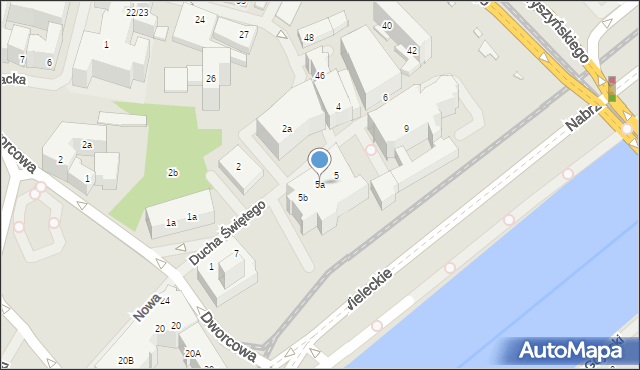 Szczecin, Ducha Świętego, 5a, mapa Szczecina