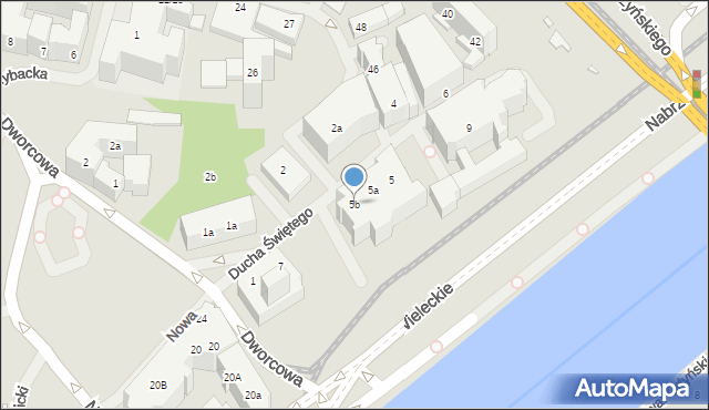 Szczecin, Ducha Świętego, 5b, mapa Szczecina