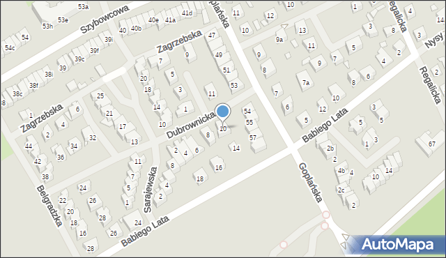 Szczecin, Dubrownicka, 10, mapa Szczecina