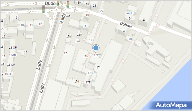 Szczecin, Dubois Stanisława, 17I, mapa Szczecina