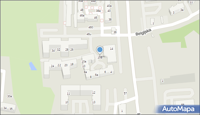 Szczecin, Duńska, 10B, mapa Szczecina