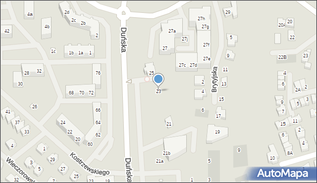 Szczecin, Duńska, 23, mapa Szczecina