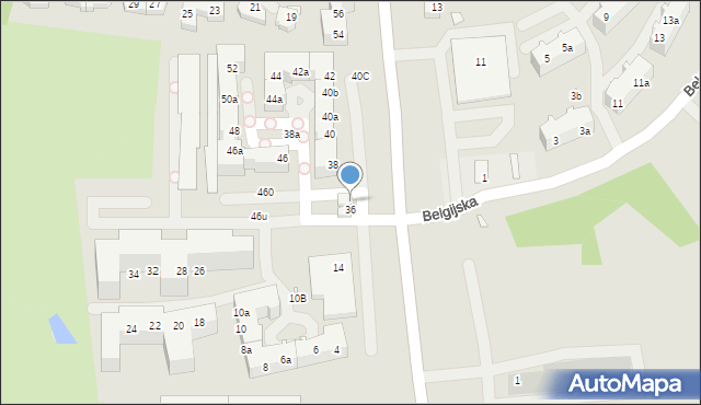 Szczecin, Duńska, 36A, mapa Szczecina