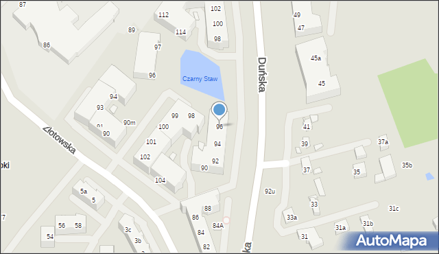 Szczecin, Duńska, 96, mapa Szczecina