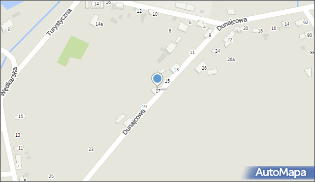 Tarnów, Dunajcowa, 17, mapa Tarnów