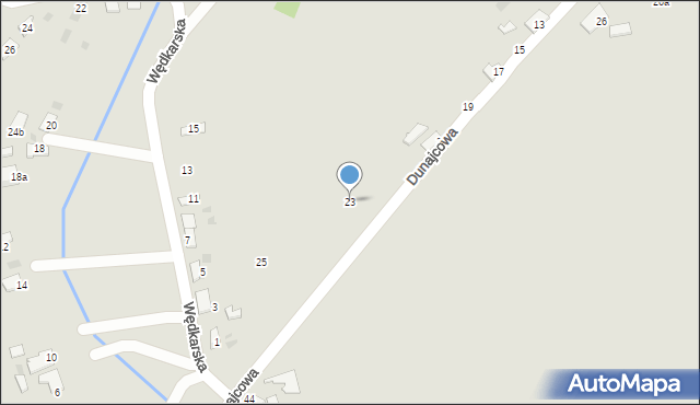 Tarnów, Dunajcowa, 23, mapa Tarnów