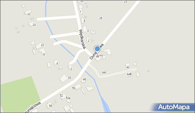 Tarnów, Dunajcowa, 44, mapa Tarnów