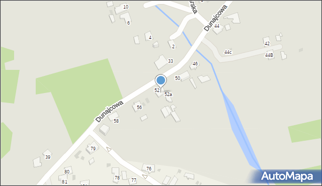 Tarnów, Dunajcowa, 54, mapa Tarnów