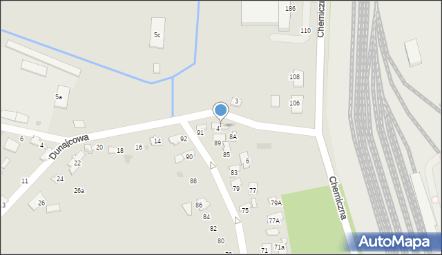 Tarnów, Dunajcowa, 8, mapa Tarnów