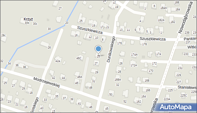 Tarnów, Dunikowskiego Ksawerego, 25, mapa Tarnów