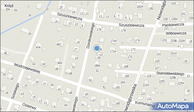 Tarnów, Dunikowskiego Ksawerego, 30, mapa Tarnów