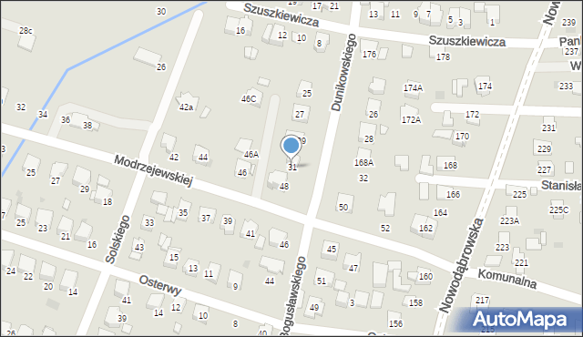 Tarnów, Dunikowskiego Ksawerego, 31, mapa Tarnów