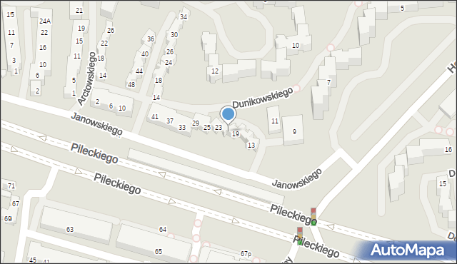 Warszawa, Dunikowskiego Ksawerego, 21, mapa Warszawy