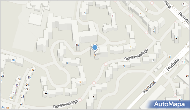 Warszawa, Dunikowskiego Ksawerego, 6, mapa Warszawy