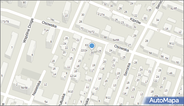 Warszawa, Dubieńska, 23, mapa Warszawy