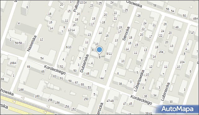 Warszawa, Dubieńska, 6, mapa Warszawy