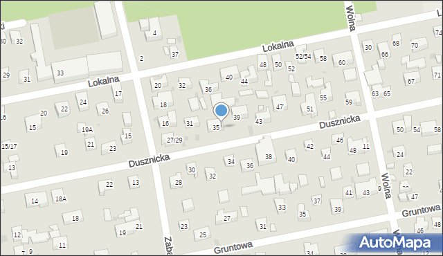 Warszawa, Dusznicka, 37, mapa Warszawy