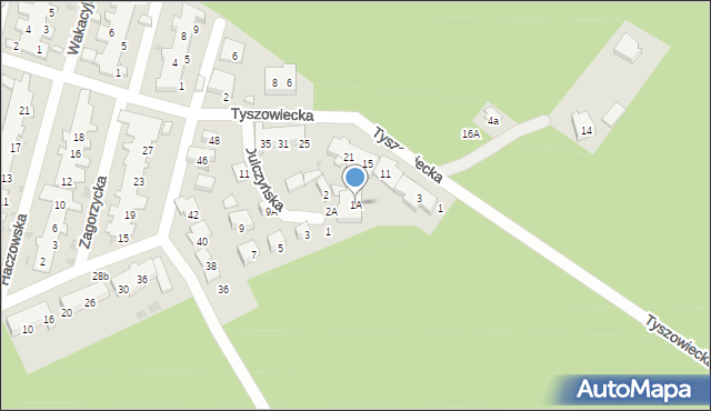 Warszawa, Dulczyńska, 1A, mapa Warszawy