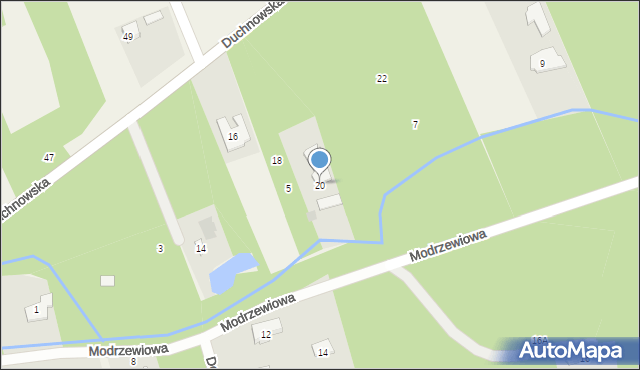 Wiązowna, Duchnowska, 20, mapa Wiązowna