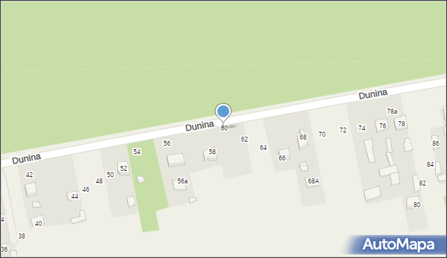 Wola Rafałowska, Dunina Teodora, 60, mapa Wola Rafałowska