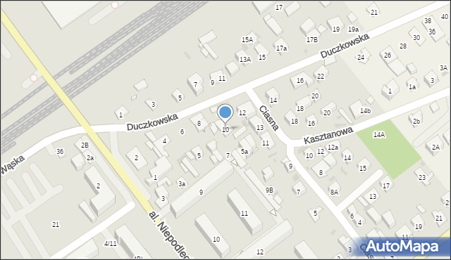 Wołomin, Duczkowska, 10, mapa Wołomin