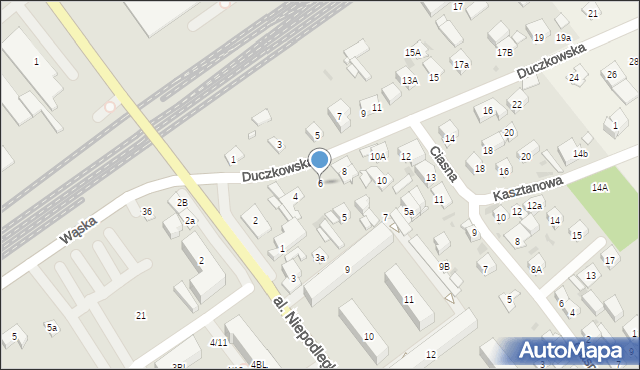 Wołomin, Duczkowska, 6, mapa Wołomin