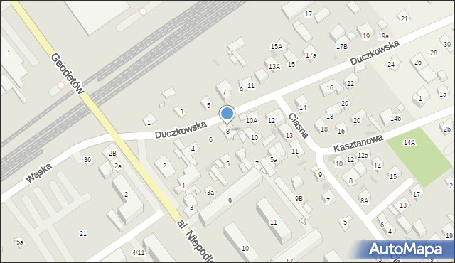Wołomin, Duczkowska, 8, mapa Wołomin