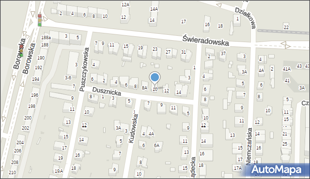 Wrocław, Dusznicka, 10, mapa Wrocławia